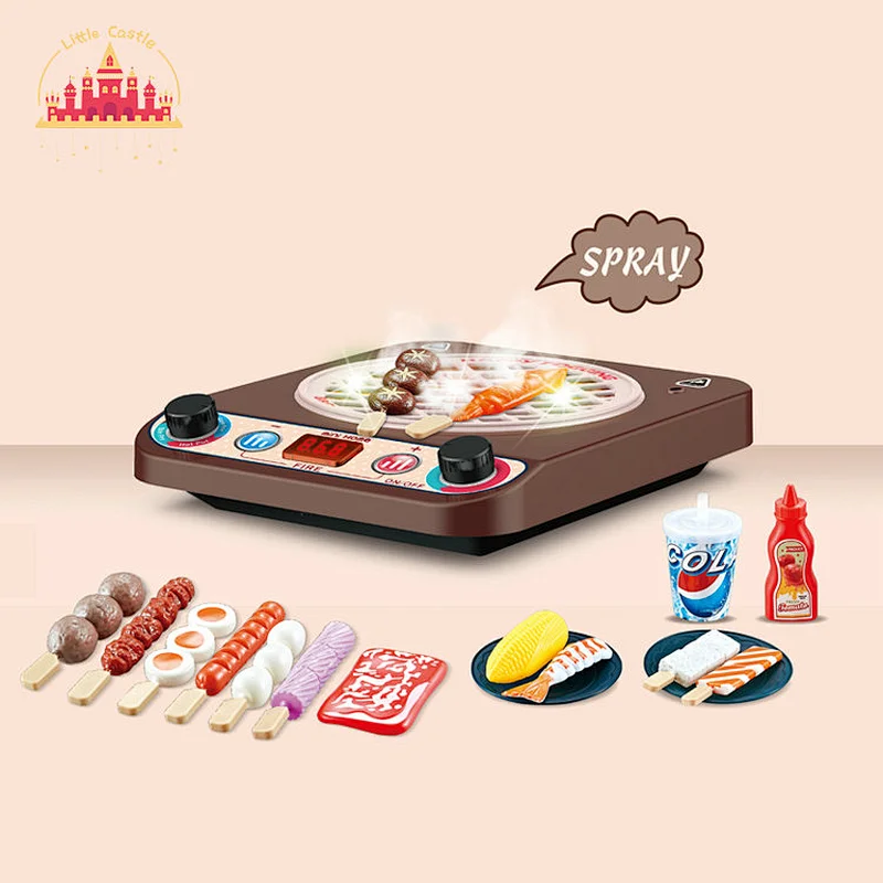 New style plastic spray toy barbecue set with light and music SL10D239