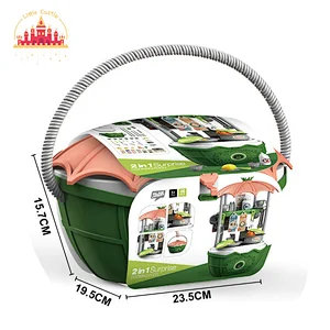 2 IN 1 Pretend Play Kitchen Toys Plastic Tableware Basket Toy for Children SL10G039