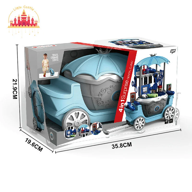 Early children education toy 40pcs plastic pretend play doctor cart toy for children SL10G031