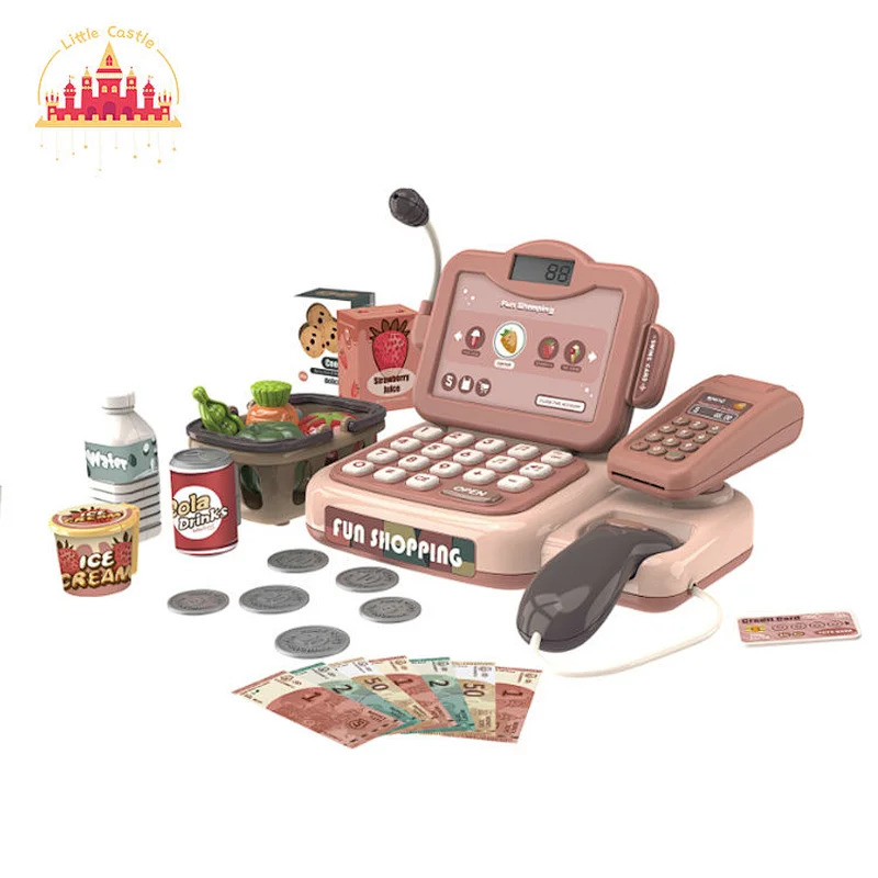 Pretend play educational diy electric birthday cake toy with light music pack for kids SL10D332