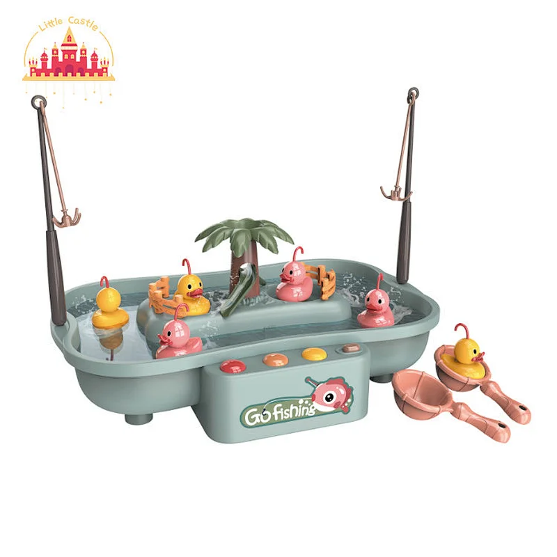Funny Plastic Fishing Toys Set with Two Color Lighting and 6 Music Song For Kids SL01A001
