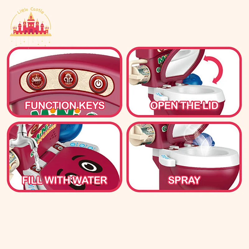 New style electric plastic toilet toy with spray and sound for kids SL10D223