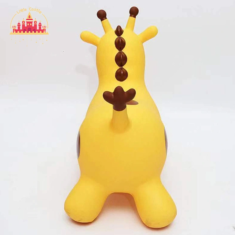 Hot Selling Plastic Inflatable Riding Giraffe Rubber Bouncing Animal Toy For Kids SL16D003A