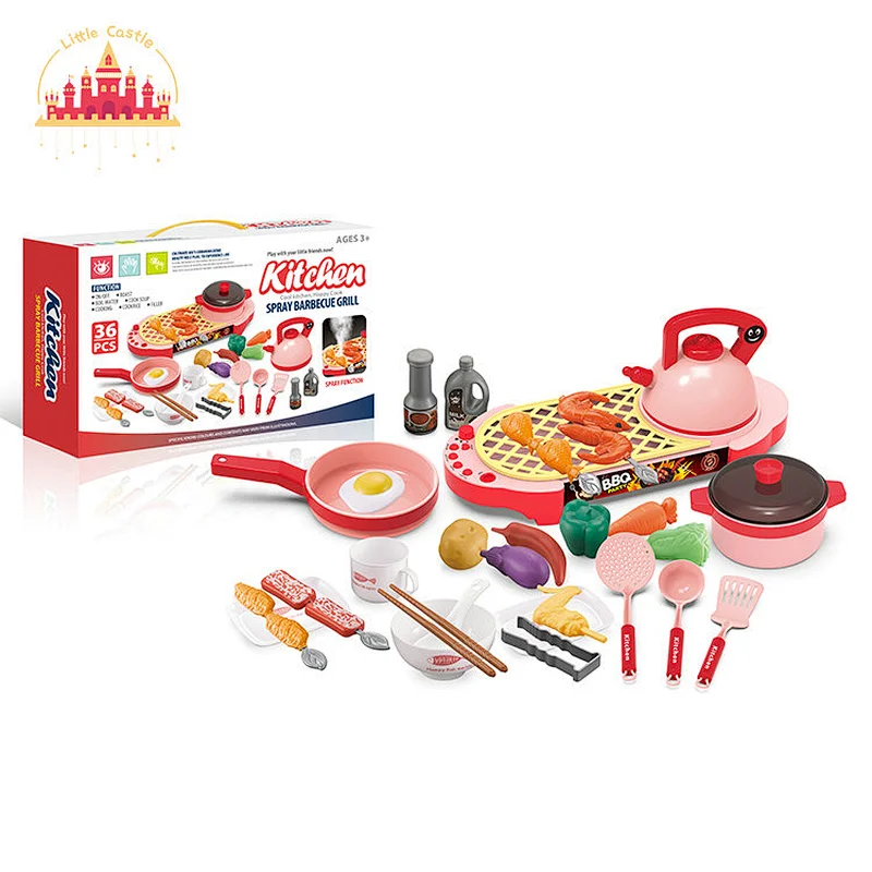 Hot Sale Small Pretend Play Cooking Game Children Plastic Simulation Barbecue Toy for Kids SL10D183