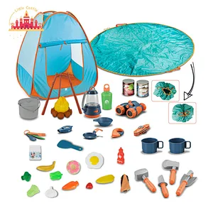 Interesting Pretend Adventure Games Kids Picnic Set Toy with Foldable Tent and Mat SL01D013