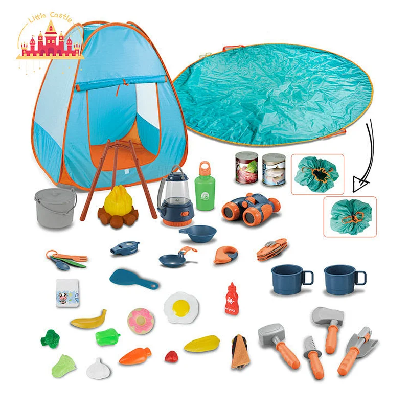 Premium Quality Kids Play Game Plastic Camping Tents Toy with Food Toy SL01D010