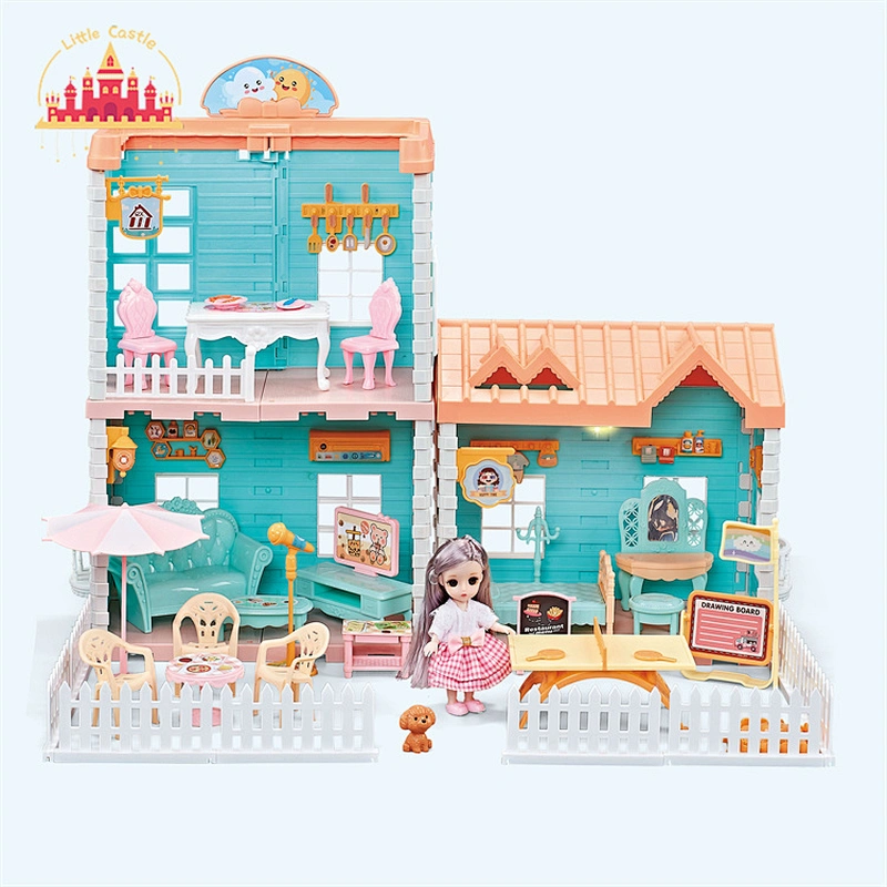 High Quality Doll Pretend Play Plastic Fashion Villa Set Toy For Kids SL06A019