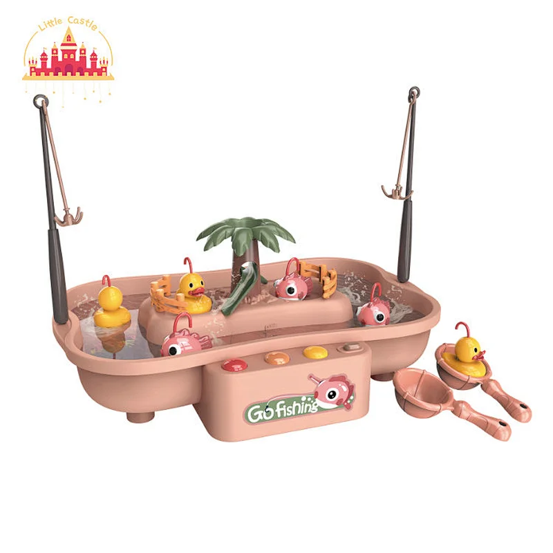 Funny Plastic Fishing Toys Set with Two Color Lighting and 6 Music Song For Kids SL01A001