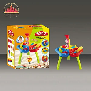 Kids Outdoor Beach Water Table 18 Pcs Plastic Beach Sand Set Toys SL01D030