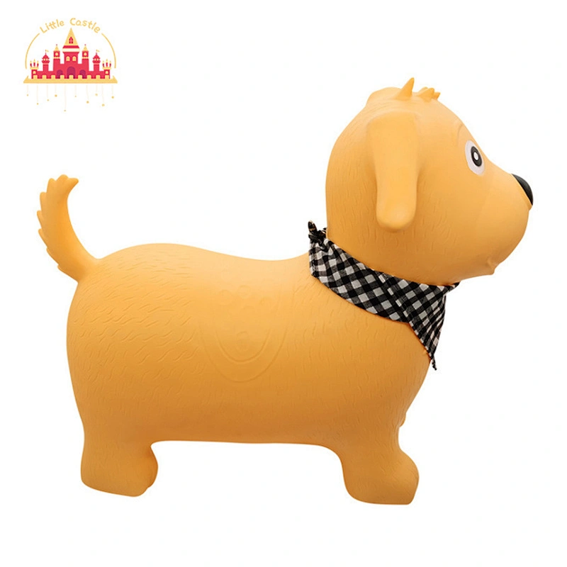 Kids riding plush inflatable bouncer dog plastic hopping animal toys for sale SL16D007A