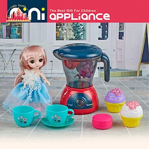 Girl kitchen set toy hold water plastic doll juicer set toy with light SL10D217