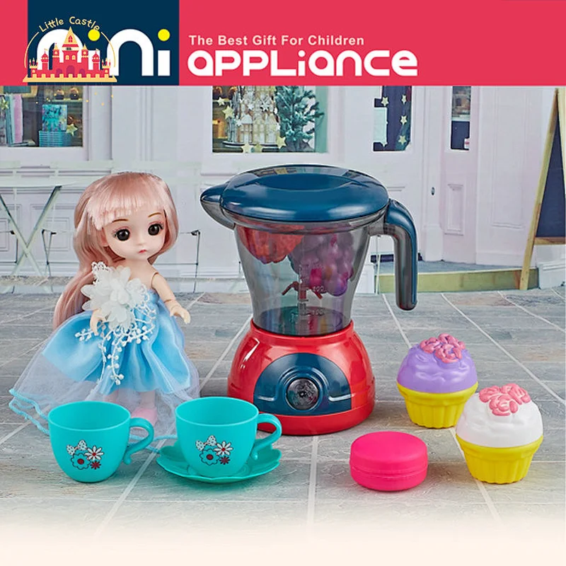 Girl kitchen set toy hold water plastic doll juicer set toy with light SL10D217