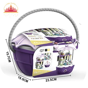 Most popular portable pretend play toy plastic ice cream basket toy for children SL10G040