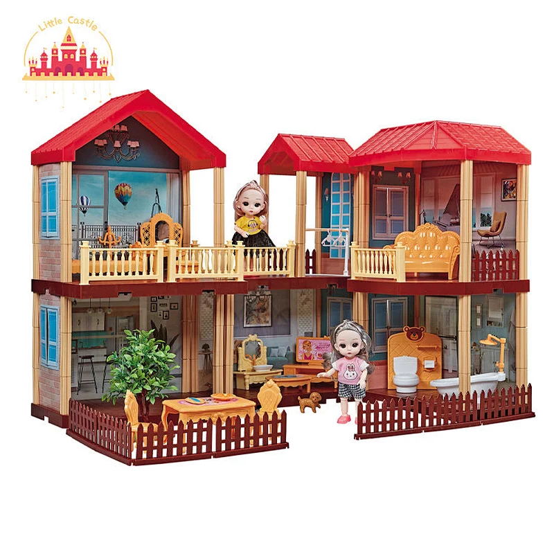 Funny Toddler Doll House Toy Plastic Doll Villa with Elevator SL06A009