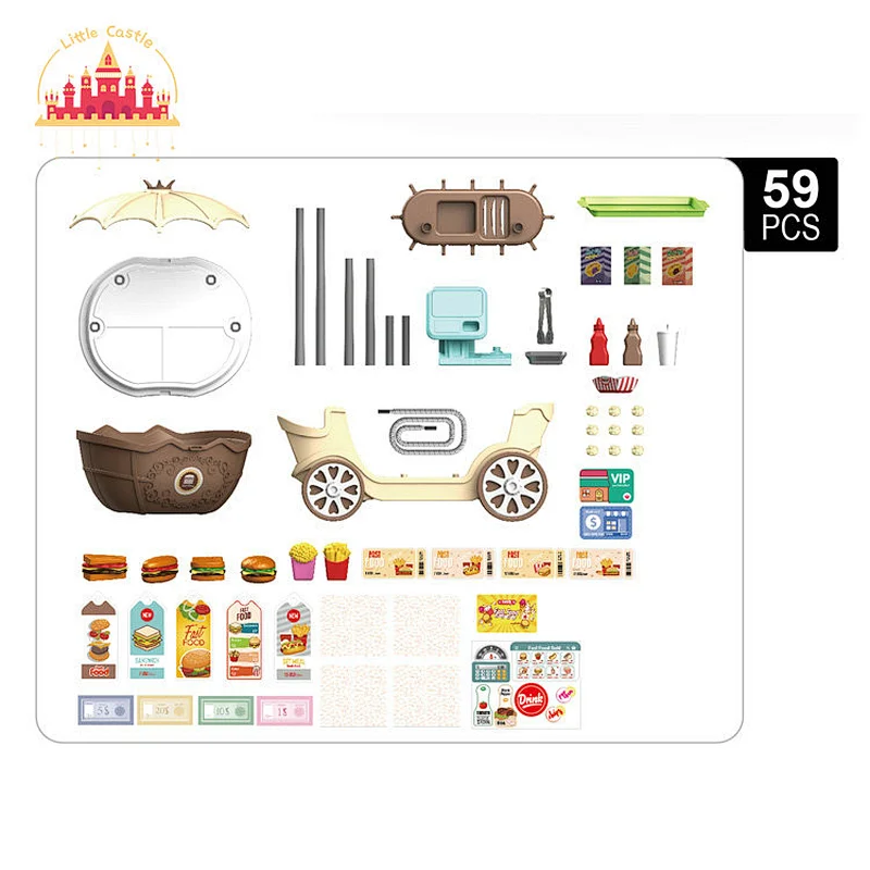 Hot Supermarket Play Set Toy Plastic Princess Burger Shop Toy for Kids SL10G030