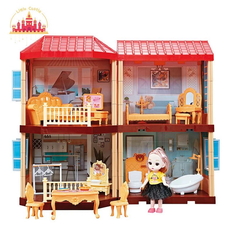 Funny Toddler Doll House Toy Plastic Doll Villa with Elevator SL06A009