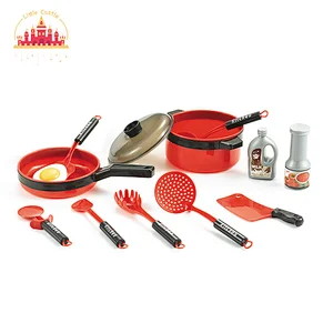 Good Sale Plastic Pretend Play Cooking Stove Pot Set Kids Toys Kitchen Play Set SL10D173