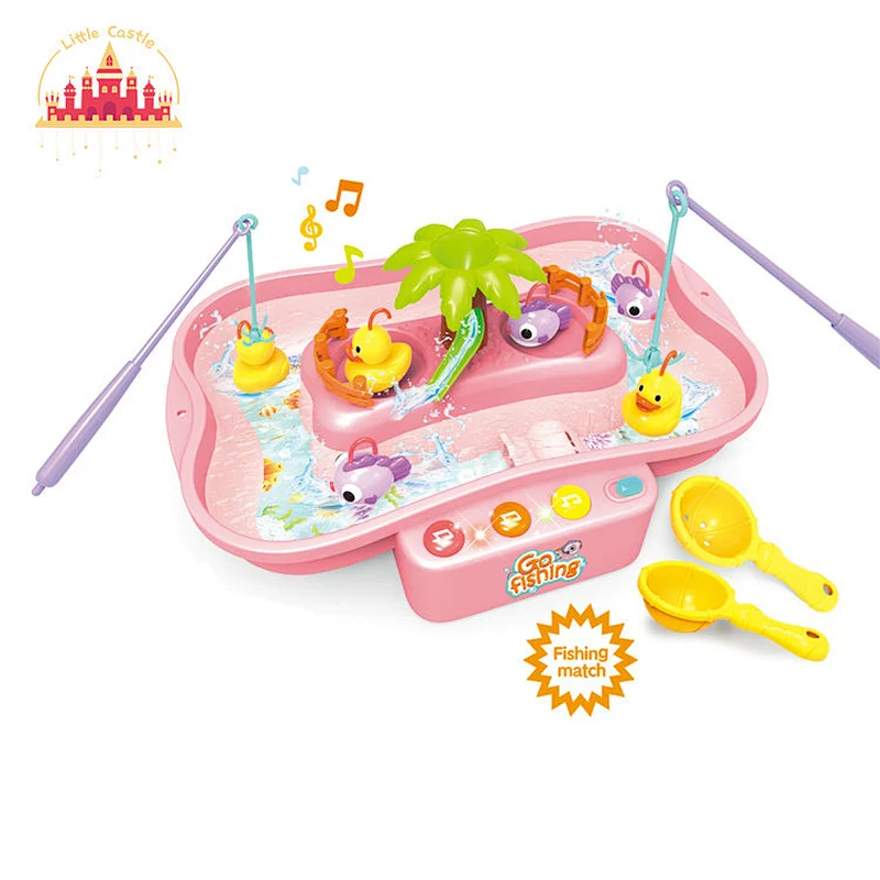 Funny Plastic Fishing Toys Set with Two Color Lighting and 6 Music Song For Kids SL01A001
