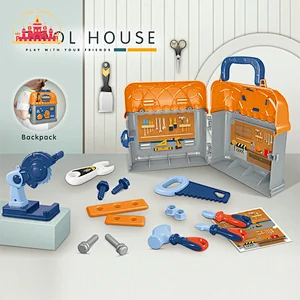 High Quality Pushable Plastic Pretend Play Schoolbag Repair Tool Set Toy For Kids SL10G095
