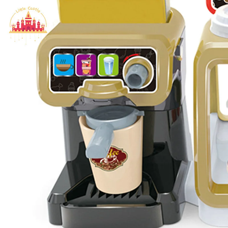 2022 New fashion plastic coffee machine toy with dessert set for kids SL10D257