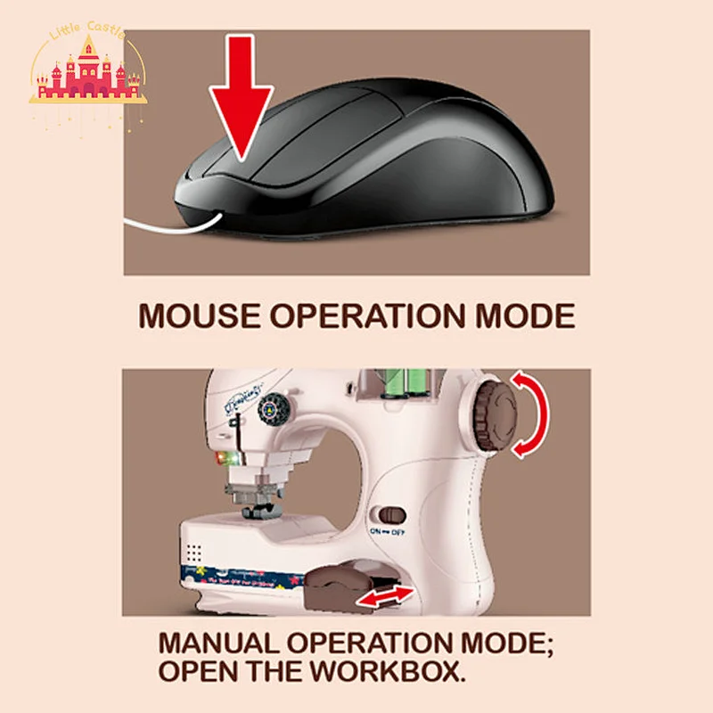 Mouse operation mode plastic play sewing machine toy kids electric toy SL10D227