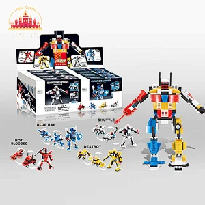 4 In 1Plastic Deformed Robot Set Toy Kids Educational DIY Building Block Toy SL13A082