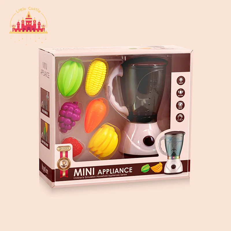Children pretend play game electric juice maker toy with fruit toy SL10D231
