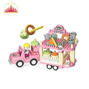 Assembly Pretend Toy Plastic Mini Model Dining Car Building Block Toy For Kids SL13A039
