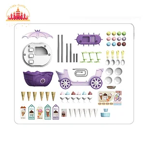 Top quality plastic trolley toy purple ice cream car toy for kids SL10G034