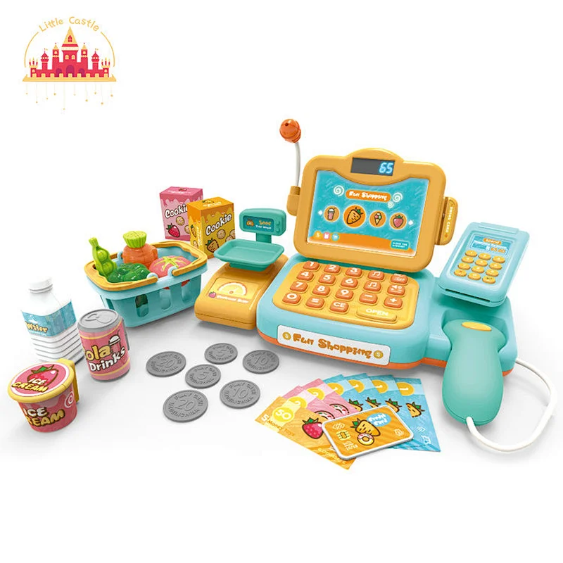 Kitchen toy plastic dish washing set electric water outlet faucet for kids SL10D335