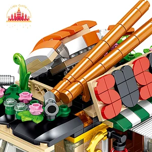 Street View Plastic Sushi Cart Toy for Kids Assembly Building Blocks Toy SL03B010