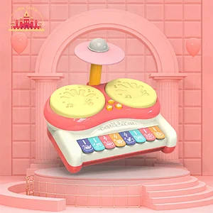 2 in 1 plastic music jazz drum toy with piano for children SL07A002