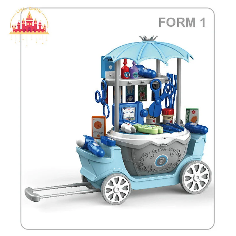 Early children education toy 40pcs plastic pretend play doctor cart toy for children SL10G031