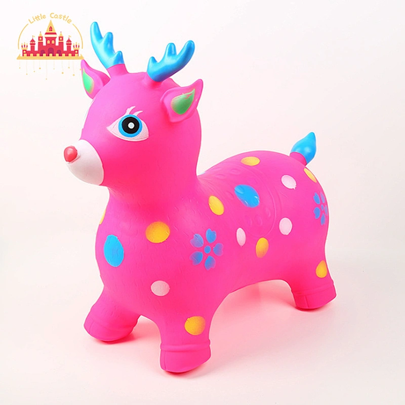 For Kids Gifts Pvc Inflatable Colorful Painting Animals Jumping Horse Riding Deer Toy SL16D002A