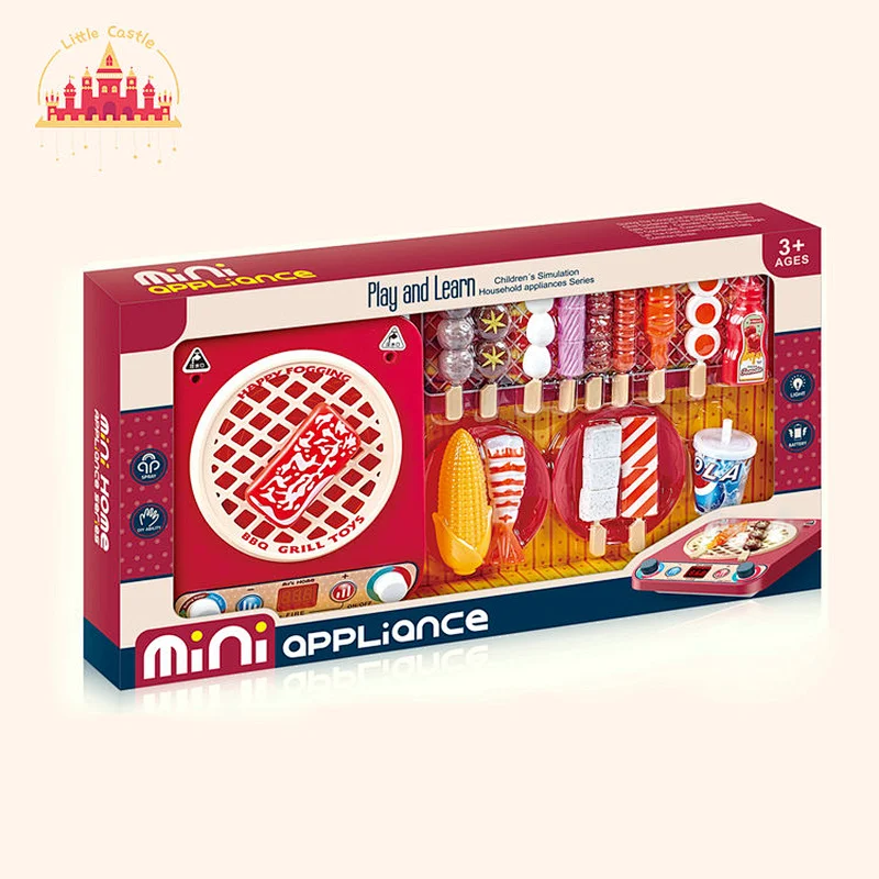Kitchen play set toy spray light music barbecue set toy for toddler SL10D214