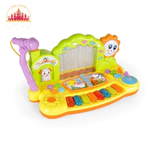 Cartoon style multifunctional electric water jet piano toy with microphone for kids SL07A022