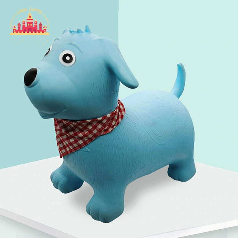 Kids riding plush inflatable bouncer dog plastic hopping animal toys for sale SL16D007A