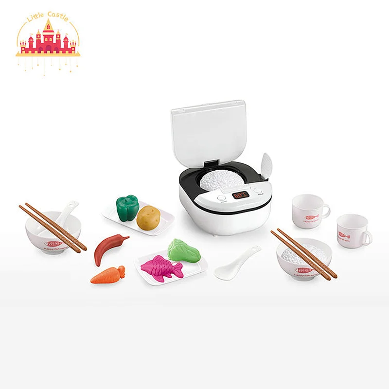 Good Sale Plastic Pretend Play Cooking Stove Pot Set Kids Toys Kitchen Play Set SL10D173