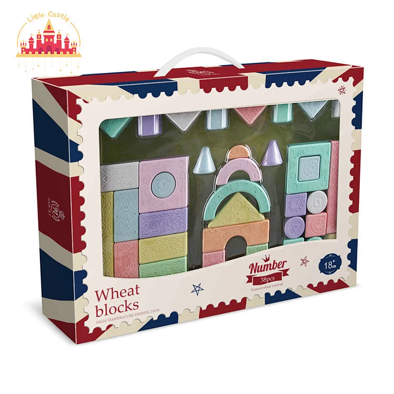 Soft Color Educational Geometric Block Plastic Stacking Block Toy SL13A046