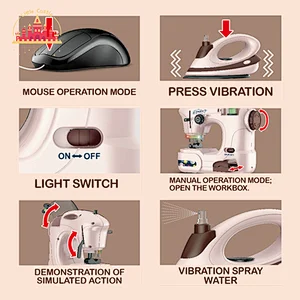 Mouse operation mode electric toy iron sewing machine kids plastic toy SL10D243
