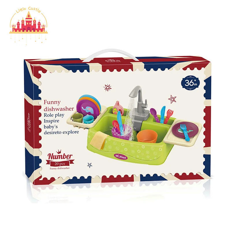 Interesting Pretend Play Kitchen Set Plastic Dishwashing Basin Toy for Kids SL10D430