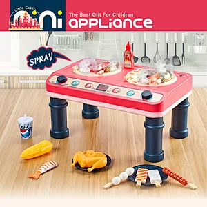 Most Interesting plastic barbecue table set toy with light and sound SL10D215