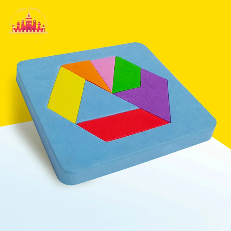 Hot Sale Early Educational Toy Colorful EVA Foam Tangram Puzzle For Kids SL18A042