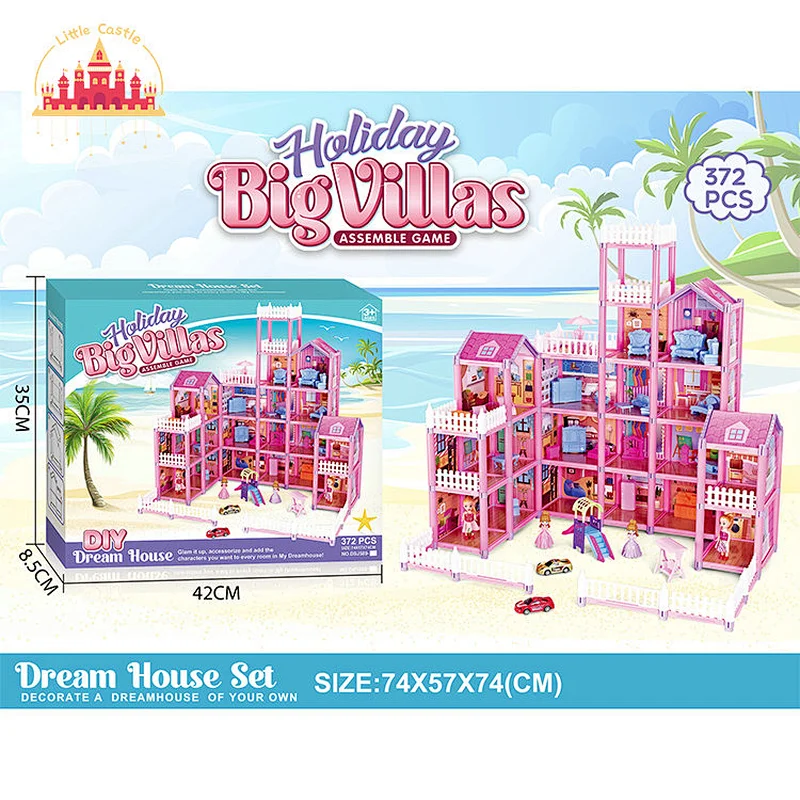New Arrival Educational Drawing Toy 153 Pcs DIY Plastic Doll House For Kids SL06A093