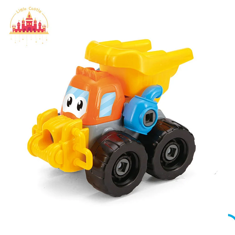 Creative DIY Construction Truck Cartoon Plastic Cutting Vehicle Toy For Kids SL04A334