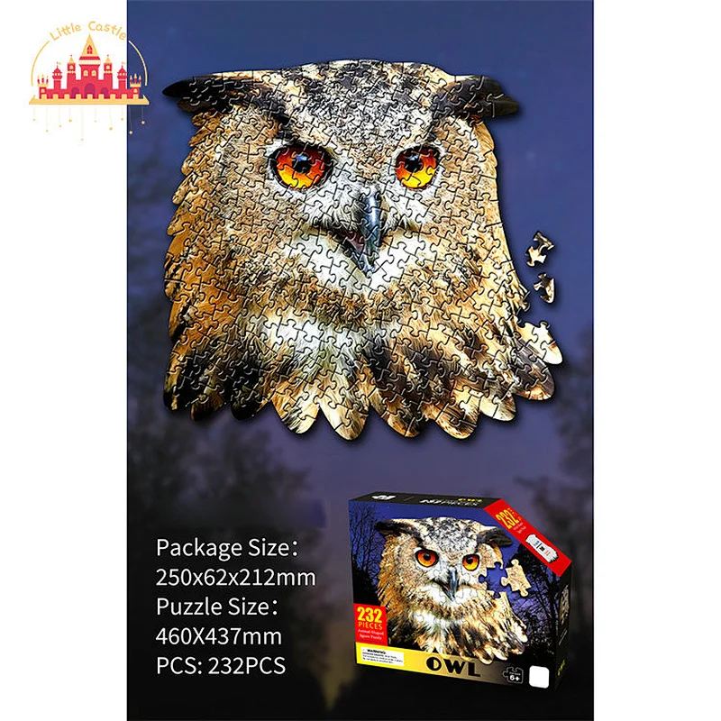 Early Educational 100 Pieces Paper Blue Brid Jigsaw Puzzle Toy For Age 5+ SL14A425