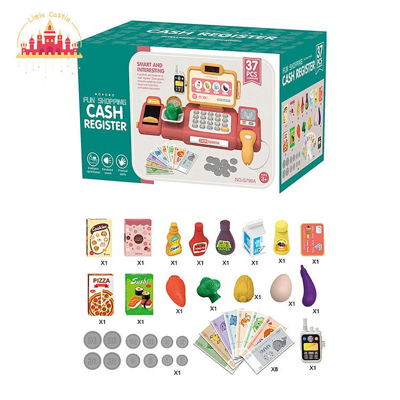 Customize Kids Educational Shopping Pretend Play Plastic Cash Register Toy SL10D793