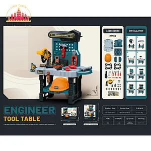 Plastic Construction Workbench 37 Pcs Engineering Repair Tool Set For Kids SL03D004