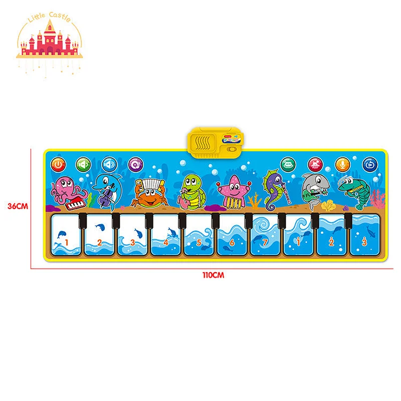 Popular Musical Instrument Toy Sea Animals Electronic Piano Blanket For Kids SL07D016
