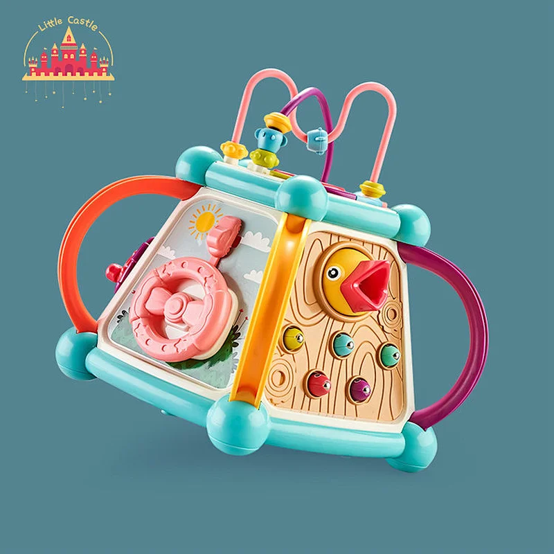 7 In1 Multifunctional Beat Drum Plastic Hexahedron Activity Box For Kids SL12D009